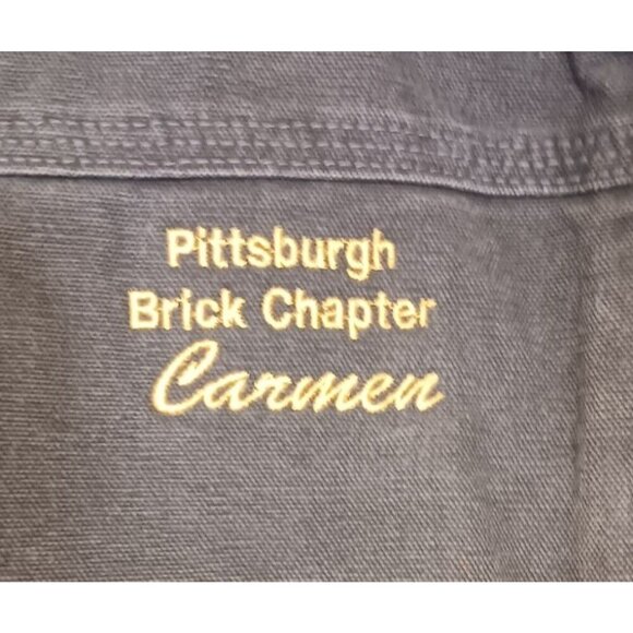 Carhartt Jacket M Coat Sherpa Duck Canvas Chore Distress Fade Paint Rare C61 GVL - Picture 3 of 16